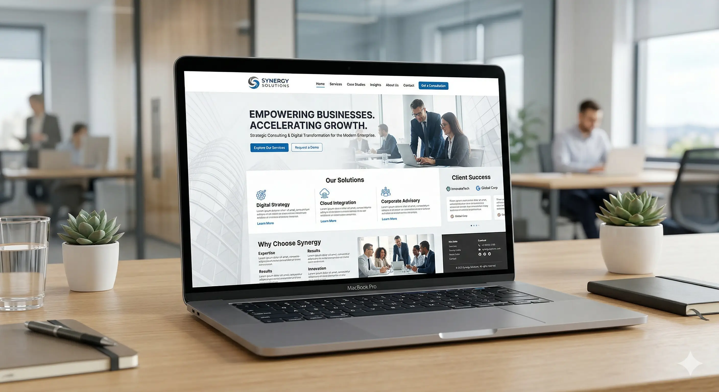 Corporate website project presentation